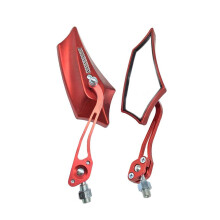 Red Universal Motorcycle Motorbike Bike 8 / 10mm Rear View Side Mirror Scooter