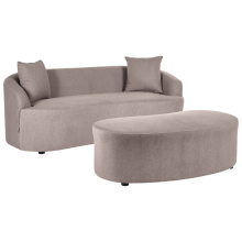 Sofa AMAL with Ottoman Fabric Taupe