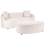 Beliani Sofa AMAL with Ottoman Fabric Light Beige 1