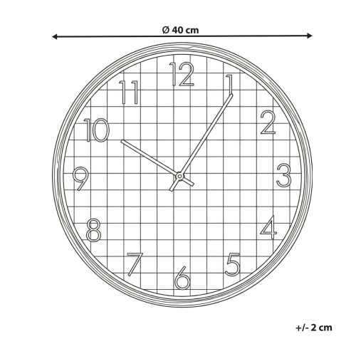 Beliani Wall Clock CREUSE 40 cm Black 2