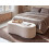 Beliani Ottoman AMAL Fabric Light Beige 2