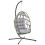 Beliani Hanging Chair with Stand GODRANO Metal Grey 1
