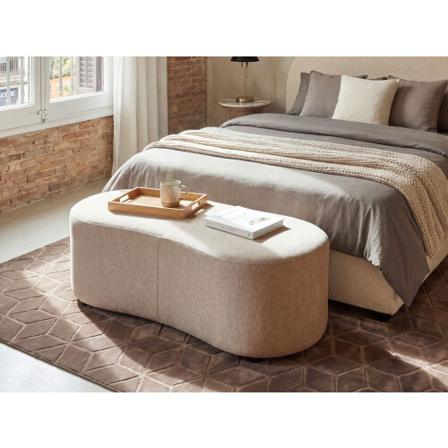 Beliani Ottoman AMAL Fabric Beige 1