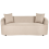 Beliani Sofa AMAL with Ottoman Fabric Beige 4