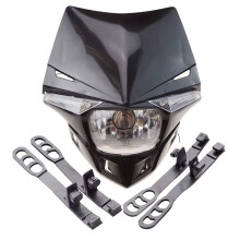 Black H4 12V 35W Headlight 2 Indicators lights Approved Cover Halogen Indicator Fairing Lampshade lights Replacement For Super moto Motocross Dirt