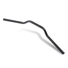 Chrome 22mm Steel Motorcycle Handlebar - Retro Motorbike Drag Bar, 7/8Inch Black