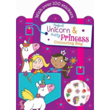 (1 Book) Magical Unicorn & Pretty Princess Colouring Bag