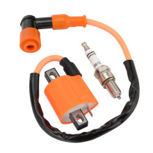 Motorcycle Ignition Coil with D8TC Spark Plug Replacement for 4 Stroke 125cc 150cc 200cc 250cc ATV 4 Wheeler Dirt Bike Go Kart Moped Scooter