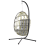 Beliani Hanging Chair with Stand GODRANO Metal Grey 5