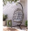 Beliani Hanging Chair with Stand GODRANO Metal Grey 2