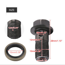 For M10X1.00 Banjo Bolts-Brake Banjo Bolt 5Pcs Motorcycle Banjo Bolts & Washers Replacement For Brake Caliper Master Cylinder M10 X1.0Mm Car Brake