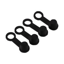 4pcs Brake Bleed Nipple, 8mm Black Rubber Brake Bleed Nipple Grease Dust Cover