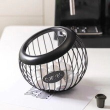Organizador de Armazenamento de Metal para Cápsulas de Café, Cesta de Armazenamento, Organizador de Capacidade, Recipiente para K-Cups, Suporte