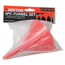 4PC Funnel Set | Straight Spout for Easy & Precise Pouring | Perfect for Transferring Liquids in the Garage or Car | Ideal for Fuel, Oil, and Fluid