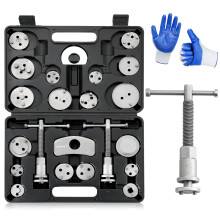 24PCS Heavy Duty Disc Brake Caliper Tool Set and Wind Back Kit for Brake Pad Replacement Front & Rear Brake Piston Rewind Tool with Storage Case & One