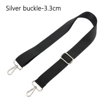 Sangle de sac à bandoulière en nylon, Argent, boucle 3.3cm, réglable et détachable