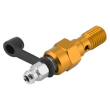 M10x1.0mm Motorcycle Brake Caliper Bleed Screw Nipple with Dust Cap - Replacement Banjo Bolt for Front and Rear Brake Lines