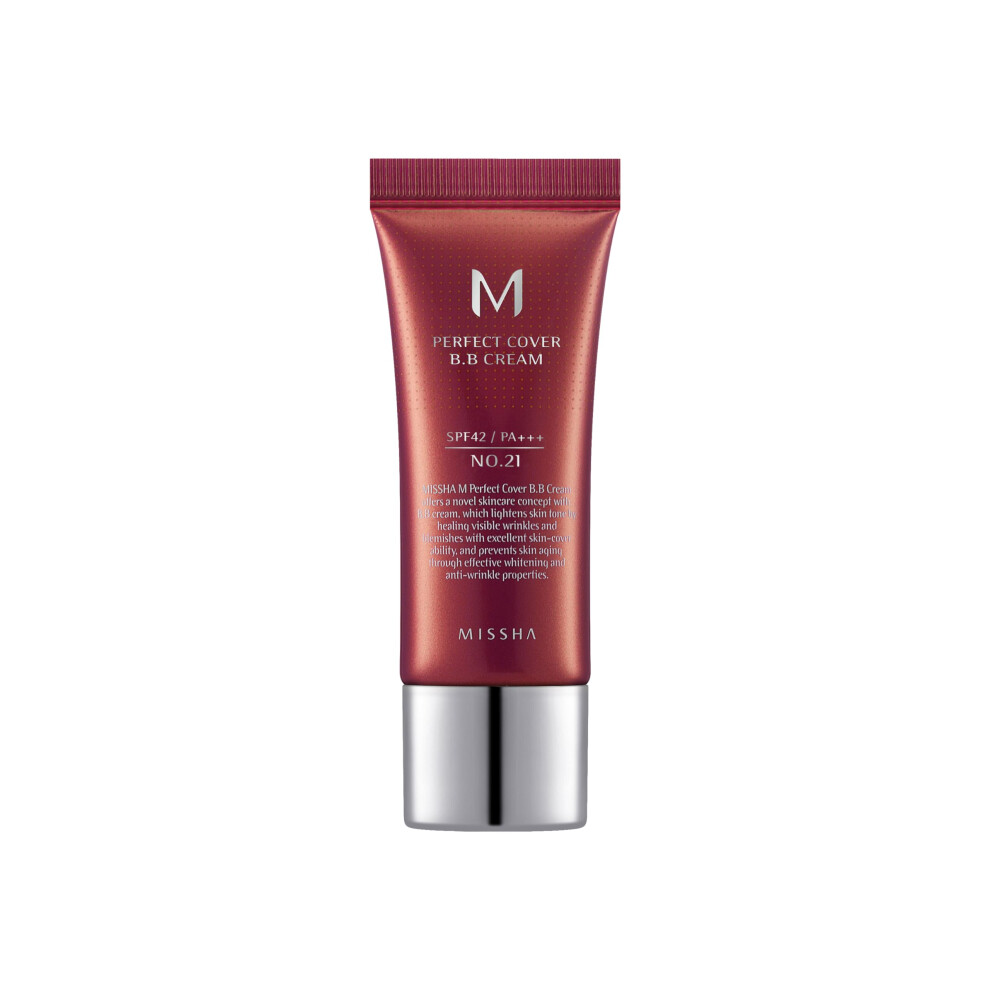 Missha M Perfect Cover Bb Cream SPF42 No. 21 / 20 ml (Pack of 1), light beige - Image 2