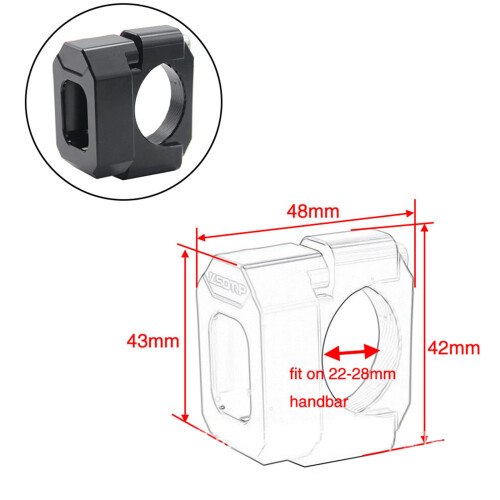 Speed Gear Indicator Holder, Black Aluminum Universal Digital Gear Indicator Bracket for Motorcycles 1