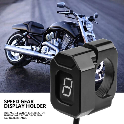 Speed Gear Indicator Holder, Black Aluminum Universal Digital Gear Indicator Bracket for Motorcycles 2