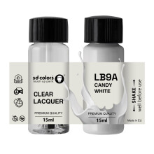CANDY WHITE LB9A B9A B4 New Touch Up Paint 15 ML REPAIR SCRATCH CHIP BRUSH COLOR CODE LB9A B9A B4 CANDY WHITE (PAINT+LACQUER)