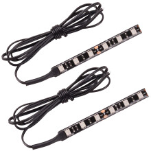 2PCS 6LEDs Motorcycle LED Strip Light Bar Turn Signal Indicator Blinker Strip Lights Backup License Plate Strip Light 12V Universal for Motorcycles