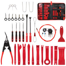 43PCS Car Trim Removal Tool Kit, POM/Plastic Car Pry Tool for Removing Car Interior,Panel,Door Panel,Radio, Stereo, Terminal, with Storage Bag (High