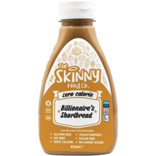 Skinny Food Co Sugar Free Billionaire Shortbread Syrup 425ml - Zero Calorie Sugar Free Coffee Syrup For Breakfast, Snacks, Drinks & Desserts - Vegan,