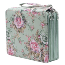 Color Pencil case, 120 Slots Color Pencil case PU Leather Storage Bag Series(Pink)…