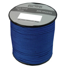 200m Reel Paracord Army Camping for Tent Basha Bivi Shelter Buidling Hammock Gardening Bushcraft (Blue)