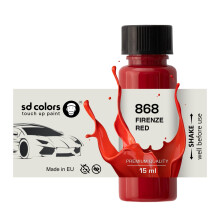 FIRENZE RED 868 New Touch Up Paint 15 ML REPAIR SCRATCH CHIP BRUSH COLOR CODE 868 FIRENZE RED (JUST PAINT)