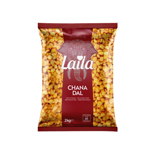 Chana Dal 2Kg, Premium Split Chick Peas, Deliciously Nutty Chickpeas (Split), Protein-Rich Split Chickpeas