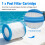 2Pcs Pool Filter Cartridges 89x79x45Mm Replacement Swimming Pool Filter for Pool Filter Pump Cleaner 5