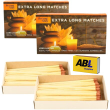 Premium Bryant and May Extra Long Safety Matches (Pack of 2) + ABL Supplies Matchbox