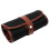 Rustic Elegant Canvas Leather Pencil Case - 48 Slots - Brown/Black 1