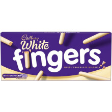 White Chocolate Fingers Biscuits, Crunchy Biscuits Covered in Smooth White Chocolate, 114 g (Pack of 1)