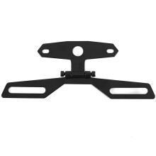 Tail Light Holder, Universal Folding License Plate Tail Light Holder Aluminum alloy Rear Bracket Mount for Motorcycle ATV Dirt Bike Black