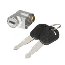 Electrombile Battery Saf ety Pack Box Lock with 2 keys for Motorcycle Electric Bike Scooter(Silver)