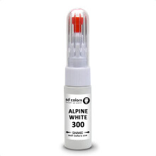 New Touch Up Paint Pen Alpine White 300 ALPINWEISS III compatible with BMW REPAIR KIT 20ML SCRATCH CHIP BRUSH REPAIR (JUST PAINT)