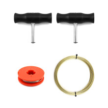 QWORK Car windshield removal tool,universal windshield tool kit with 2 rolls of window glass cutting line with handle
