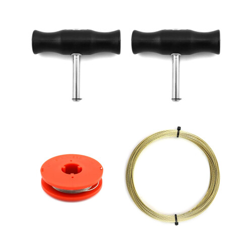 QWORK Car windshield removal tool,universal windshield tool kit with 2 rolls of window glass cutting line with handle