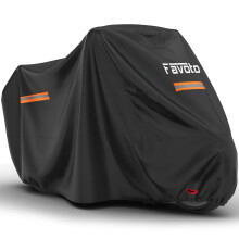 Motorcycle Cover Waterproof All Season Motorbike Cover 220cm long UV Scratch Heat-Resistant Outdoor Protection with Night Reflective Strips Lock-Holes