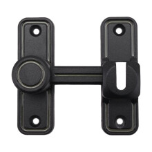 Heavy Duty Gate Latches 90 Degree Right Angle Barn Door Lock Anti-Theft Sliding Door Lock  for Garden Black