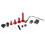223Pcs Universal Motorcycle Fairing Bolt Kit, Screws, Washers, Nuts, Clips, Wrenches (Red) 7