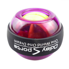 (Purple)Palla a gravità giroscopio Lightup per impugnatura e sessioni di allenamento di rafforzamento