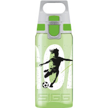 - Sports Water Bottle For Kids - Viva One Goal - Suitable For Carbonated Drinks - Leakproof - Dishwasher Safe - BPA Free - School & Bike - Light Green