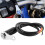 Motorcycle Handlebar Switch 12V Stainless Steel Motorcycle Handlebar Fog Light Switch Button LED Modification Bracket Control Push Button(A switch) 2