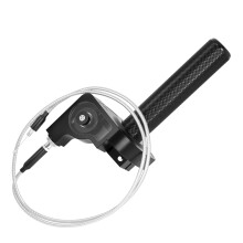 Throttle Grip Motorcycle 22mm CNC Aluminum Quick Twister with Throttle Cable CRF50 70 110 IRBIS 125 250 Dirt Bike Motorcycle Accessories (Black)