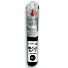 TOUCH UP PAINT PEN UNIVERSAL MAT BLACK 20ml for Repair Stone Chips Scratches Car Moto Bicycles Alloy wheels