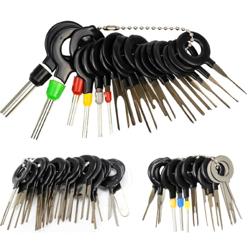Terminal Removal Tool Kit, 52Pcs Terminal Ejector Kit for Car,Pin Extractor Tool Set Puller Repair Key Removal Tools for Most Connector Terminal